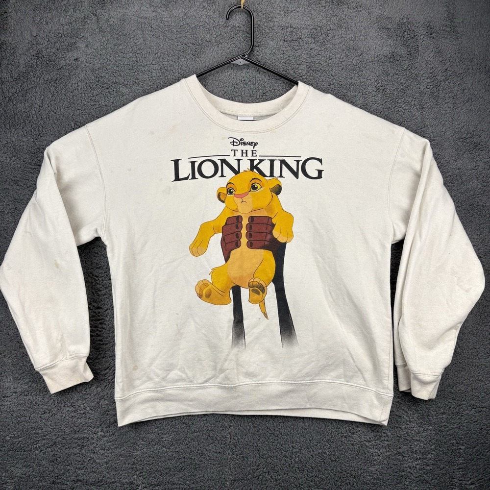Disney Lion King Shirt Boys XXL‎ Fleece Lined Simba Graphic Crew Sweatshirt